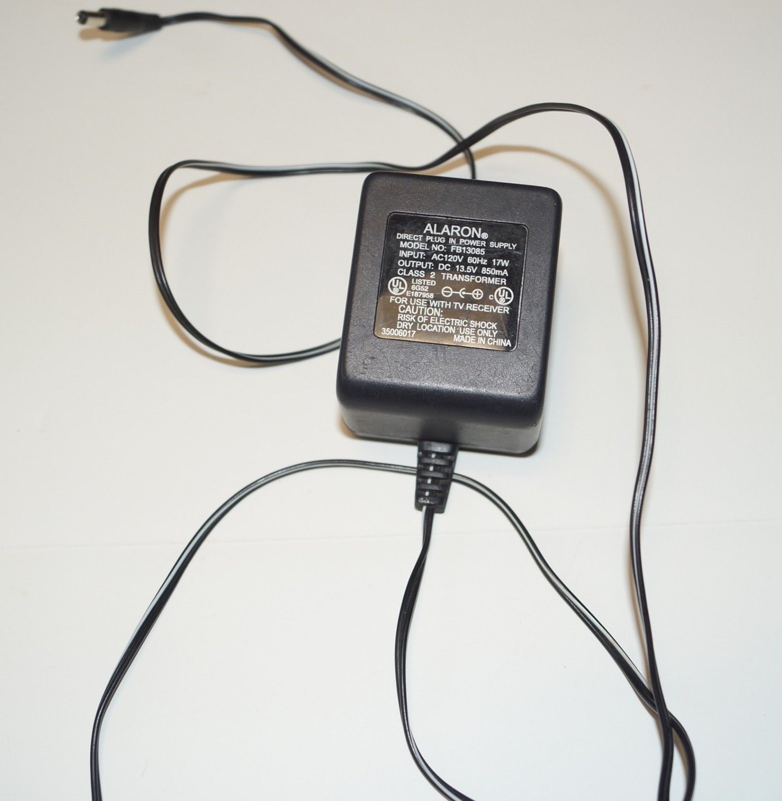 New 13.5V 850mA ALARON FB13085 Class 2 Transformer Power Supply Ac Adapter